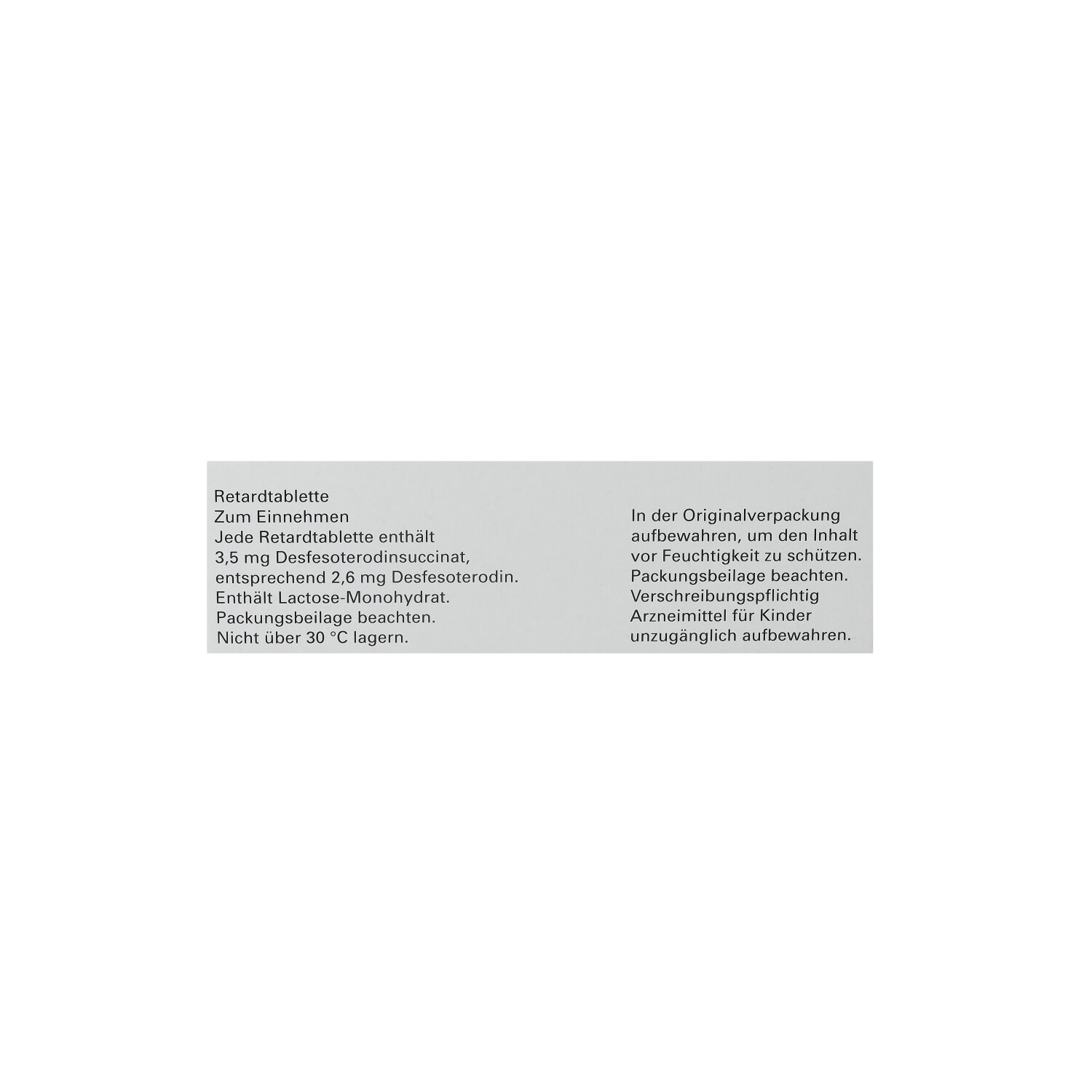 TOVEDESO 3,5 mg Retardtabletten