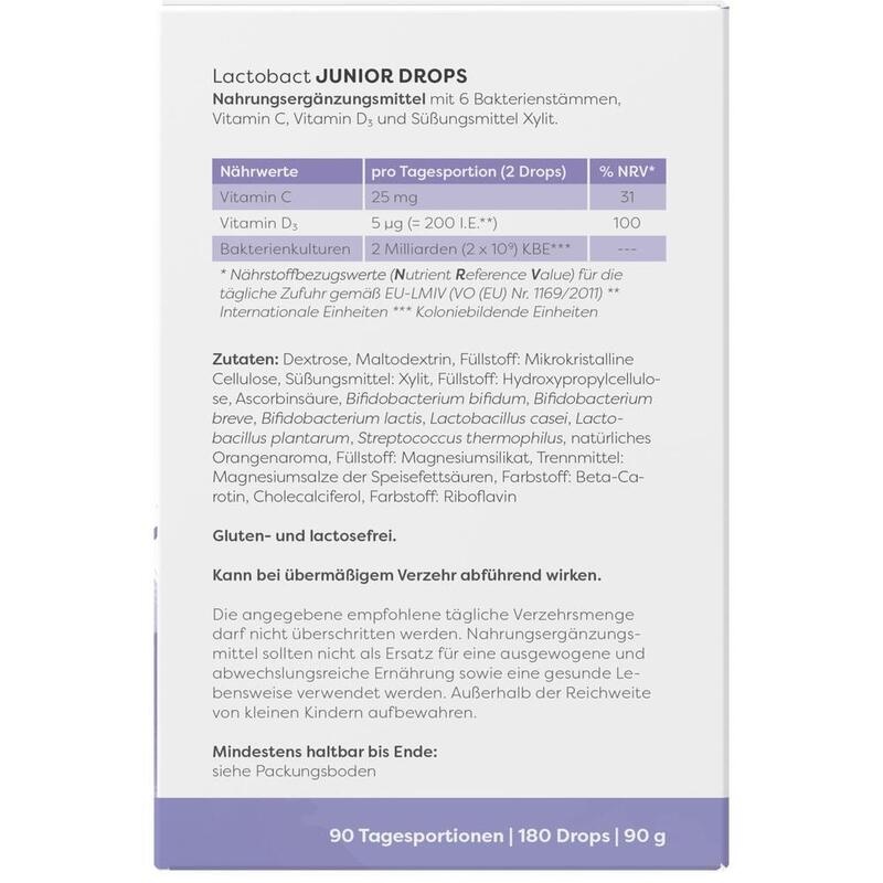 LACTOBACT Junior Drops Lutschtabletten
