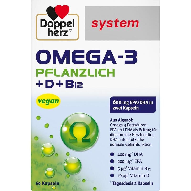 DOPPELHERZ Omega-3 pflanzlich system Kapseln