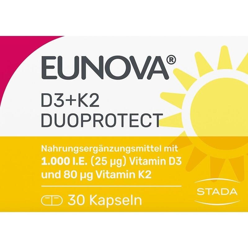 EUNOVA DuoProtect D3+K2 1000 I.E./80 μg Kapseln