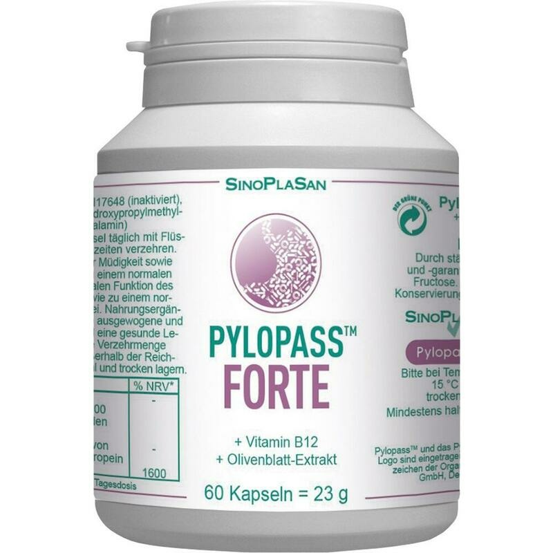 PYLOPASS FORTE 200 mg+Vit.B12+Olivenblattextr.Kps.