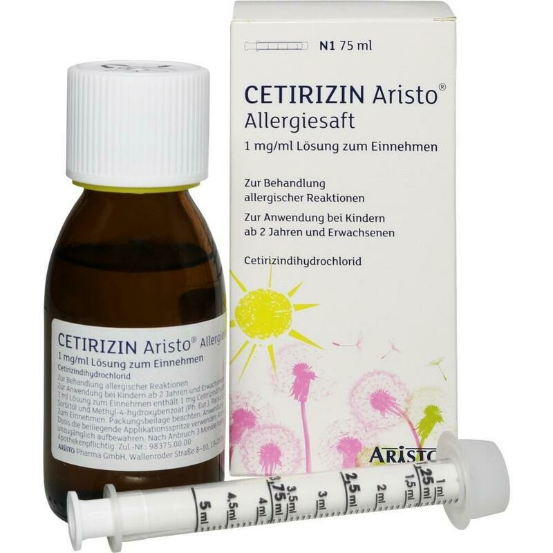 CETIRIZIN Aristo Allergiesaft 1 mg/ml Lsg.z.Einn.