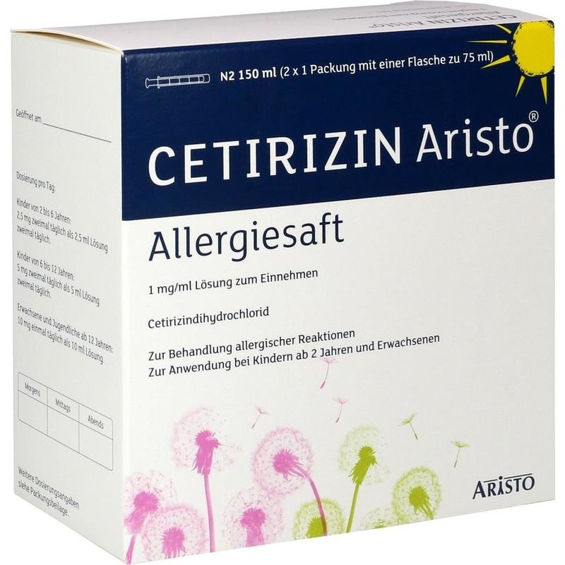 CETIRIZIN Aristo Allergiesaft 1 mg/ml Lsg.z.Einn.
