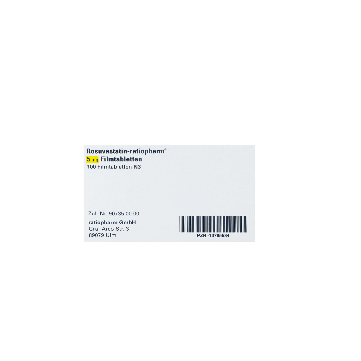 ROSUVASTATIN-ratiopharm 5 mg Filmtabletten