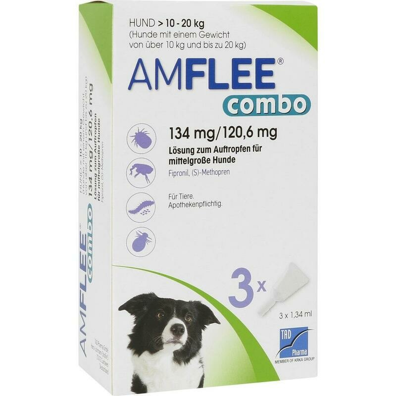 AMFLEE combo 134/120,6mg Lsg.z.Auf.f.Hunde 10-20kg