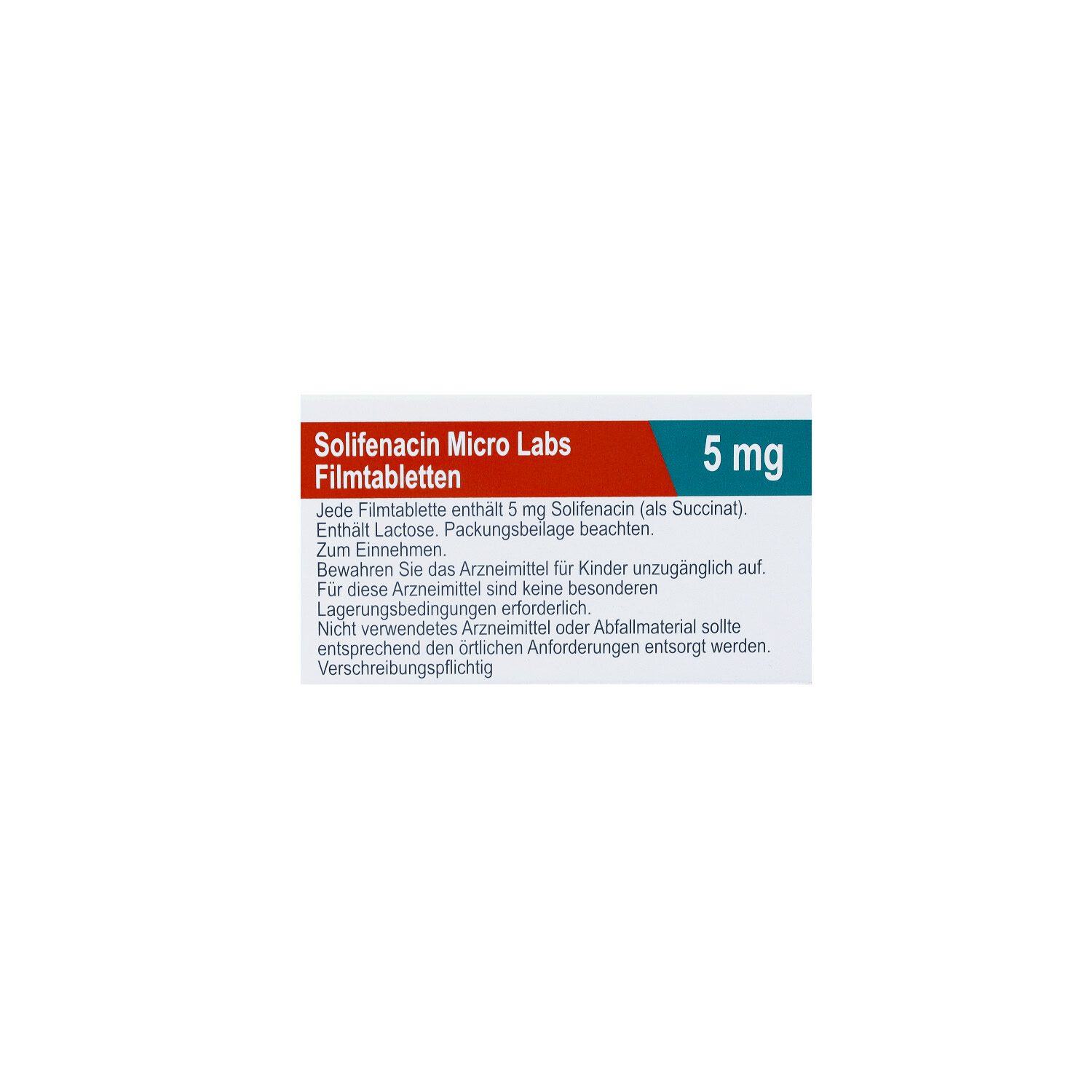 SOLIFENACIN Micro Labs 5 mg Filmtabletten