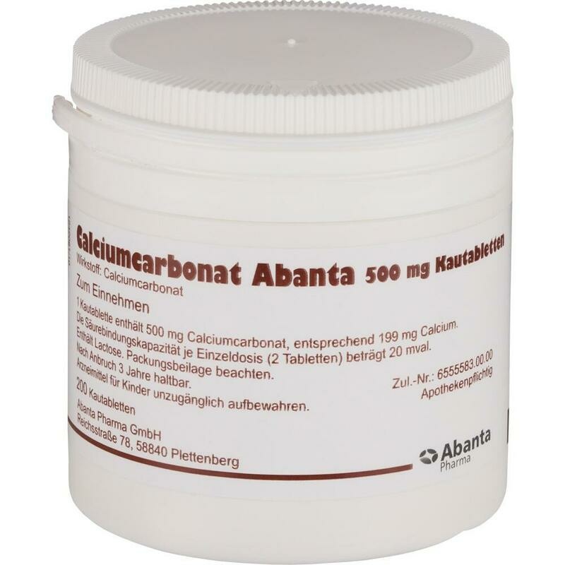 CALCIUMCARBONAT ABANTA 500 mg Kautabletten