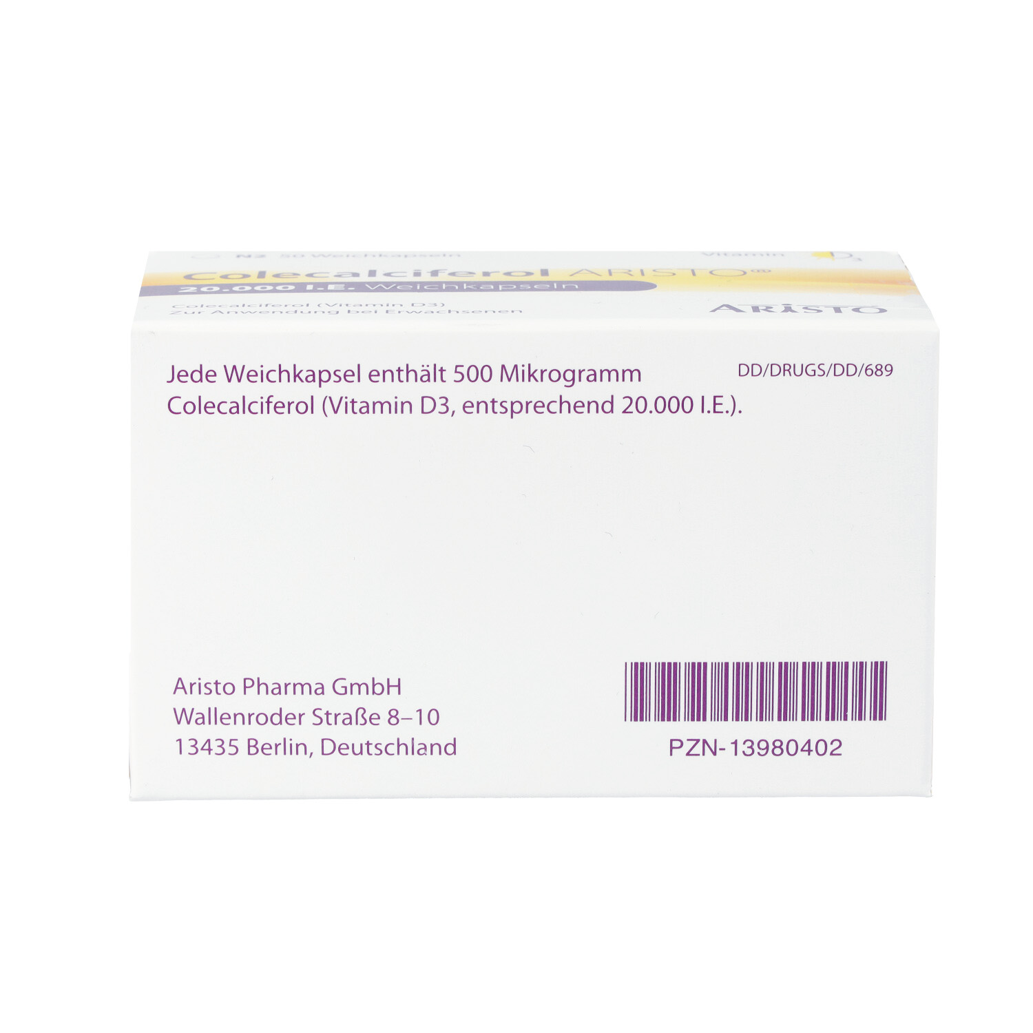 COLECALCIFEROL Aristo 20.000 I.E. Weichkapseln