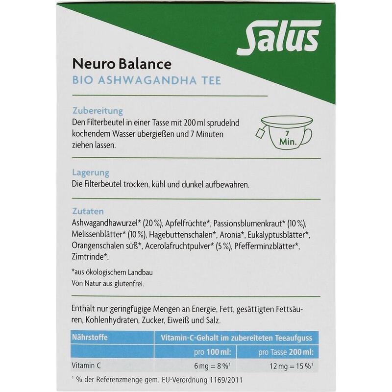 NEURO BALANCE Bio Ashwagandha Tee Salus Filterbtl.