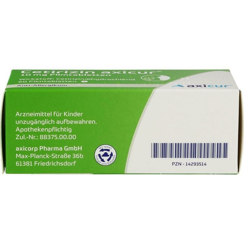CETIRIZIN axicur 10 mg Filmtabletten