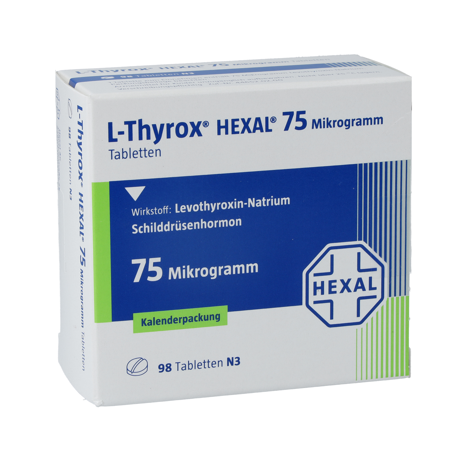 L-THYROX HEXAL 75 Mikrogramm Tabl.i.Kalenderpack.