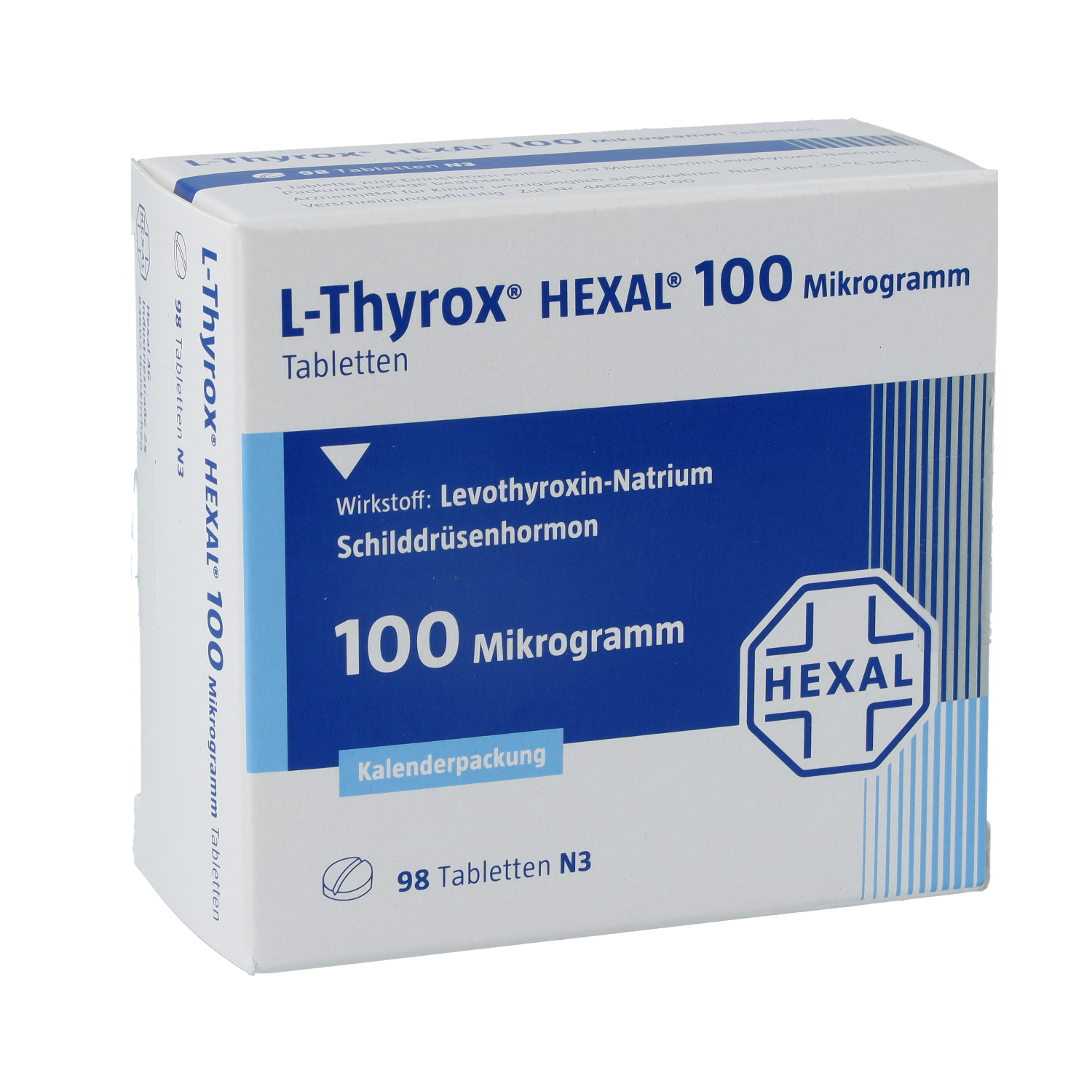 L-THYROX HEXAL 100 Mikrogramm Tabl.i.Kalenderpack.