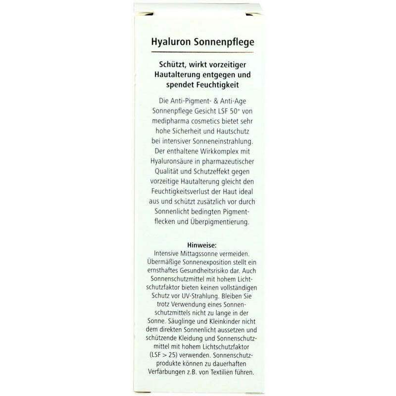 HYALURON SONNENPFLEGE Ges.Anti-Pig.&Anti-Age LSF50