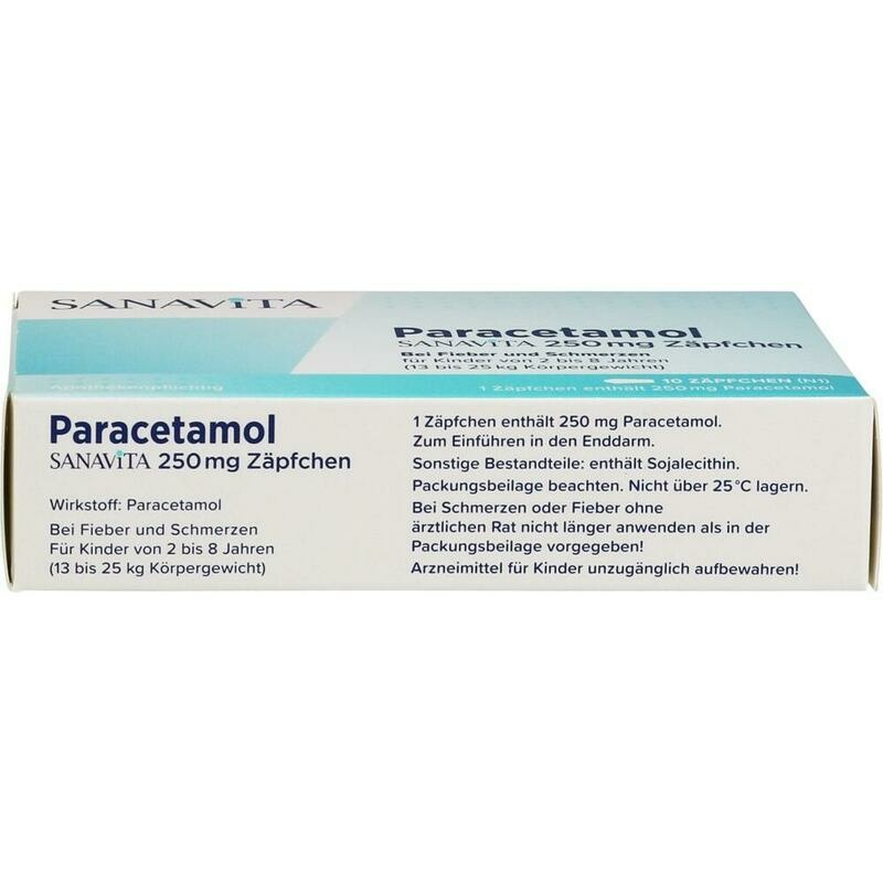PARACETAMOL SANAViTA 250 mg Zäpfchen
