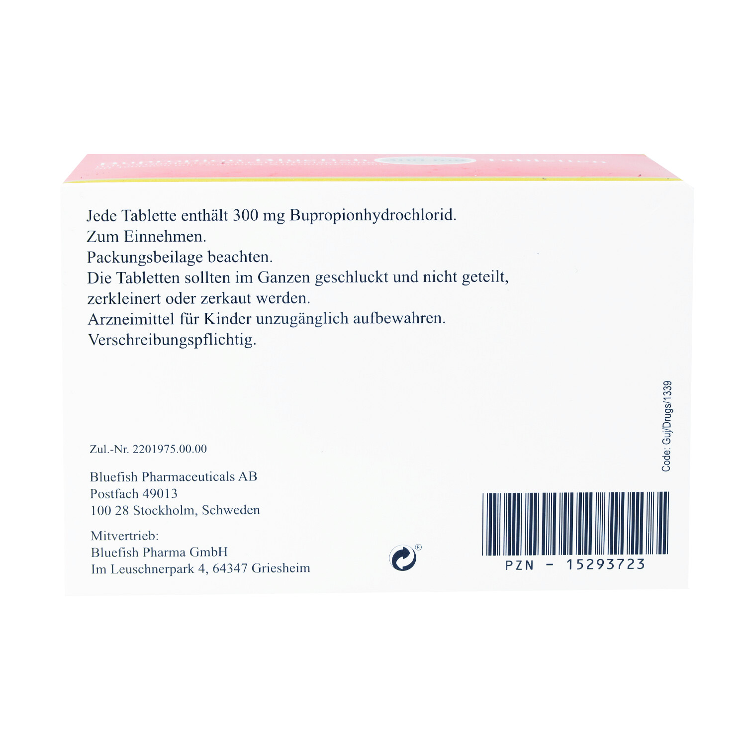 BUPROPION Bluefish 300 mg Tab.m.verä.Wst.-Frs.