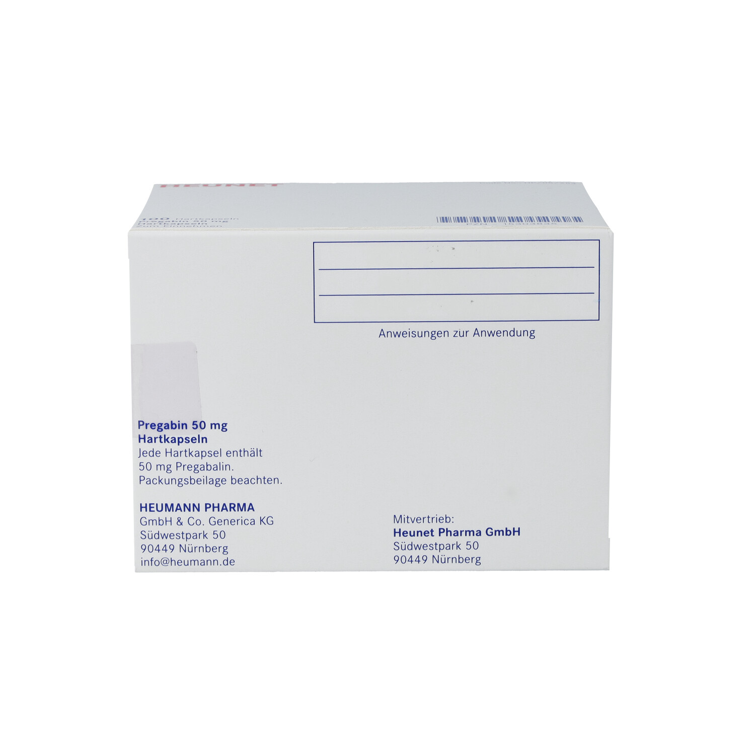 PREGABIN 50 mg Hartkapseln Heunet