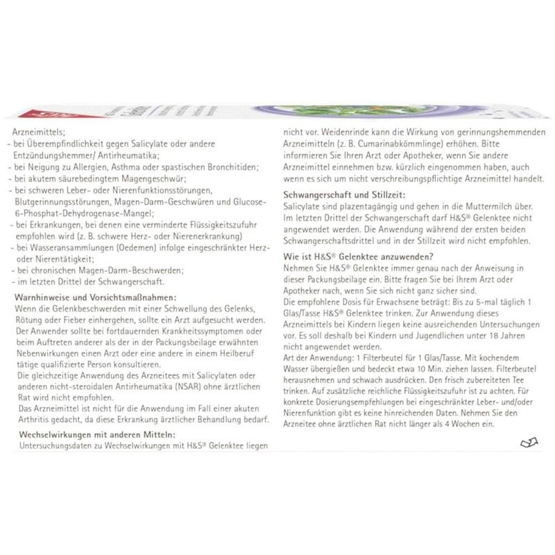 H&S Gelenktee Filterbeutel