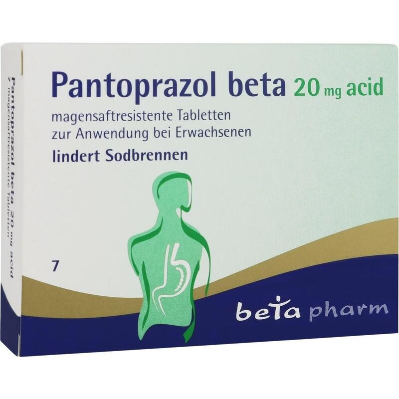 PANTOPRAZOL beta 20 mg acid magensaftres.Tabletten
