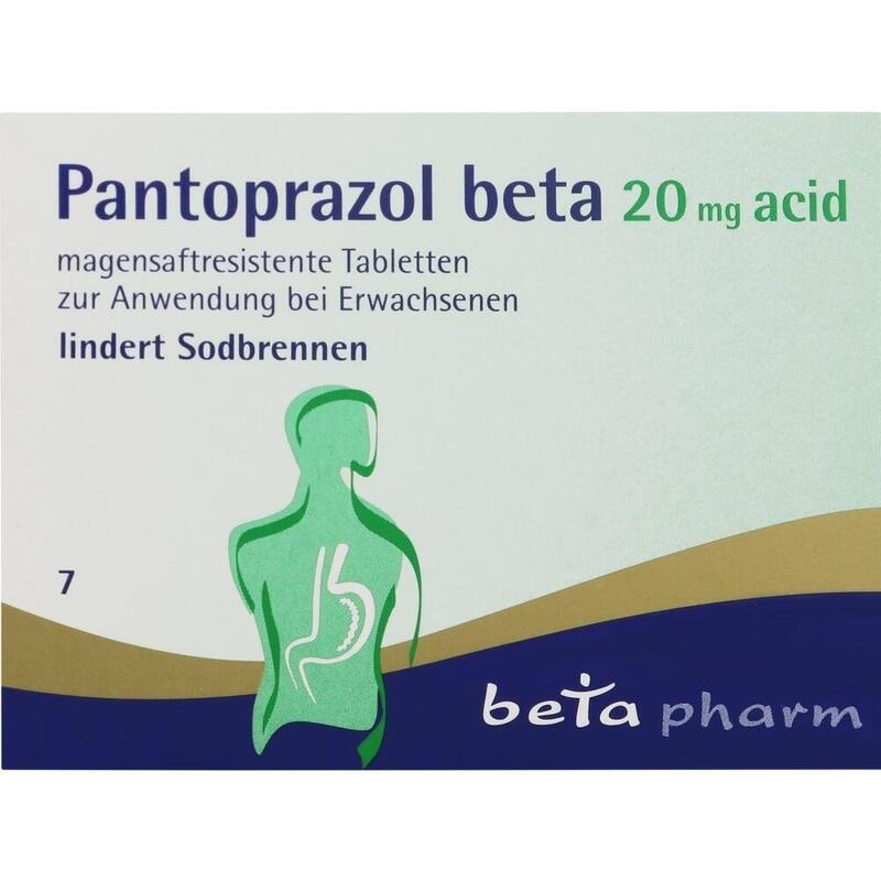 PANTOPRAZOL beta 20 mg acid magensaftres.Tabletten