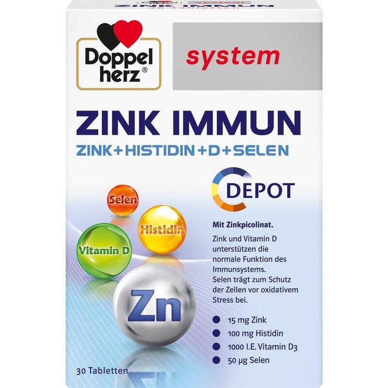 DOPPELHERZ Zink Immun Depot system Tabletten