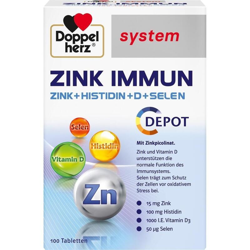 DOPPELHERZ Zink Immun Depot system Tabletten