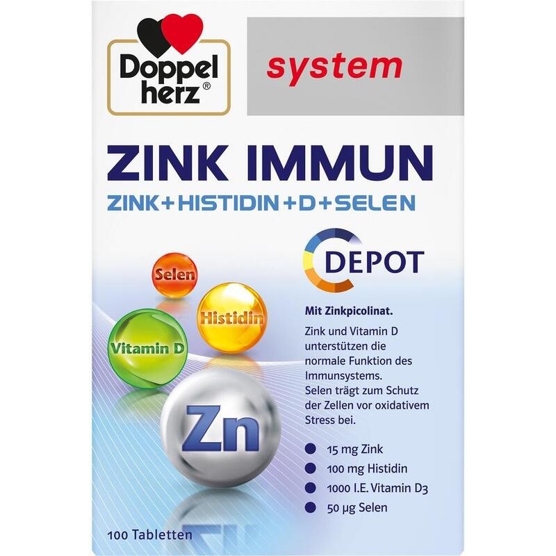 DOPPELHERZ Zink Immun Depot system Tabletten