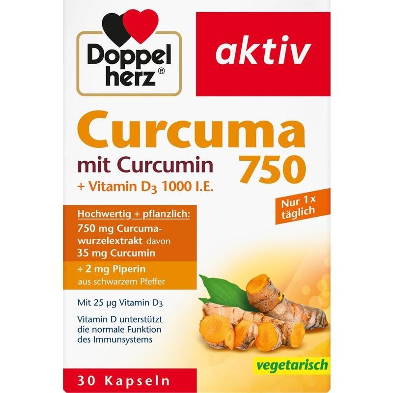 DOPPELHERZ Curcuma 750 Kapseln