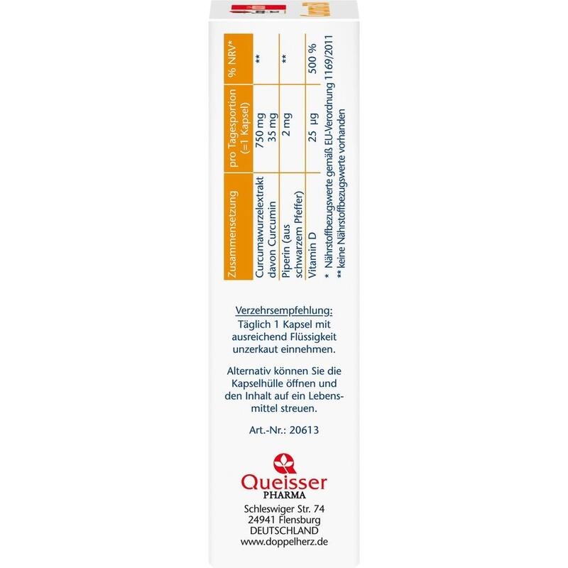 DOPPELHERZ Curcuma 750 Kapseln