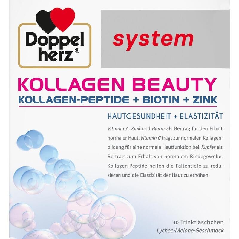 DOPPELHERZ Kollagen Beauty system Trinkfläschchen
