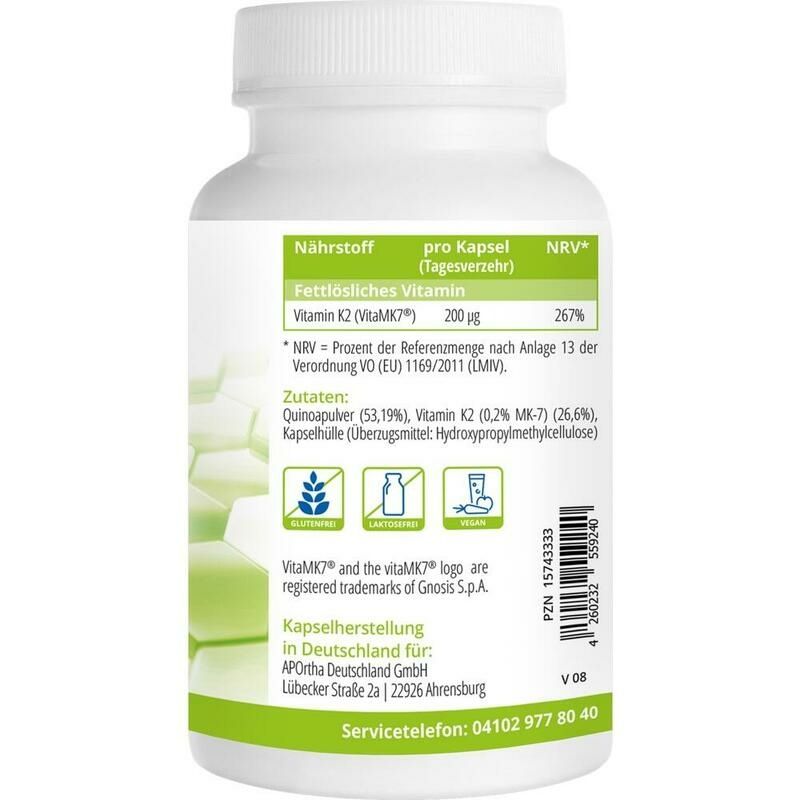 APORTHA Vitamin MK-7 Vitamin K2-MK-7 200 μg Kaps.