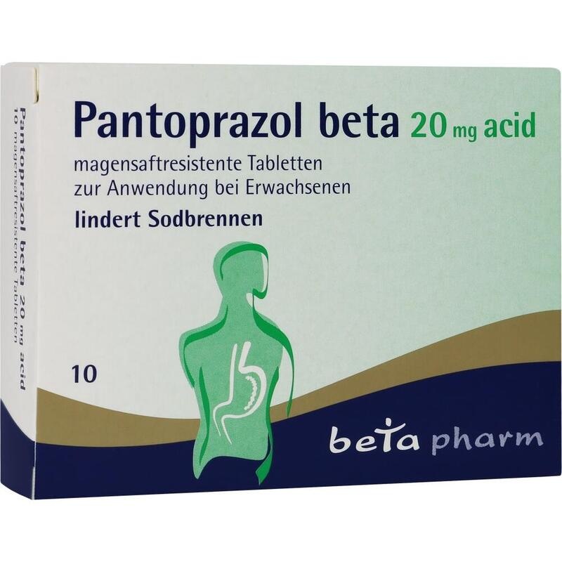 PANTOPRAZOL beta 20 mg acid magensaftres.Tabletten