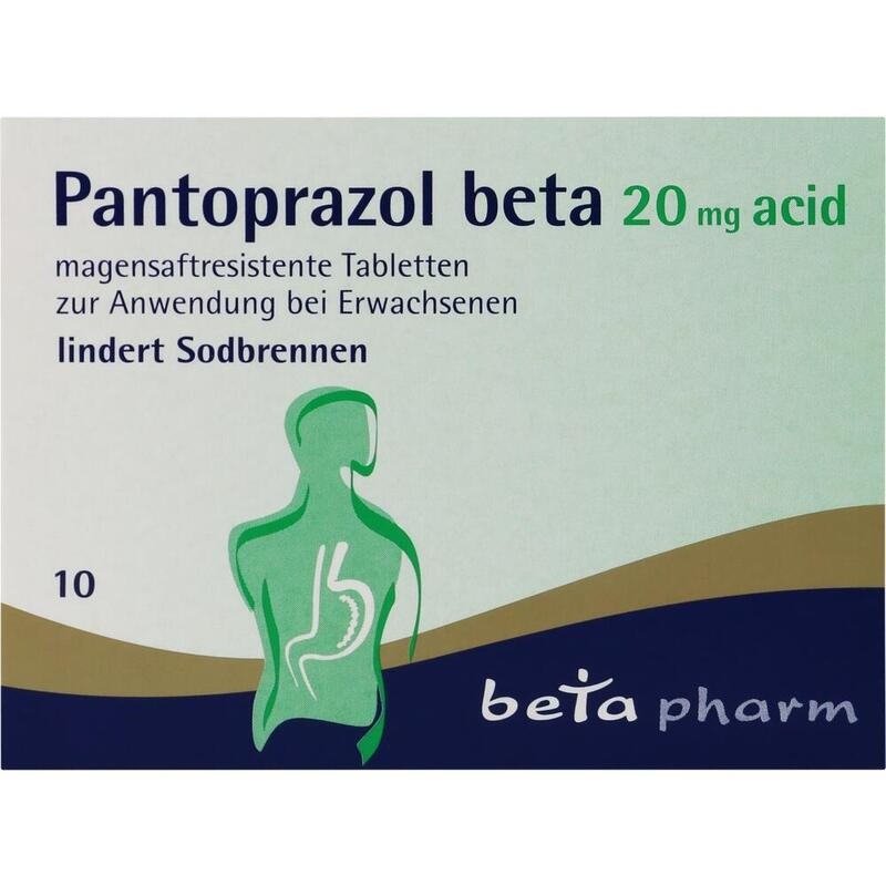 PANTOPRAZOL beta 20 mg acid magensaftres.Tabletten