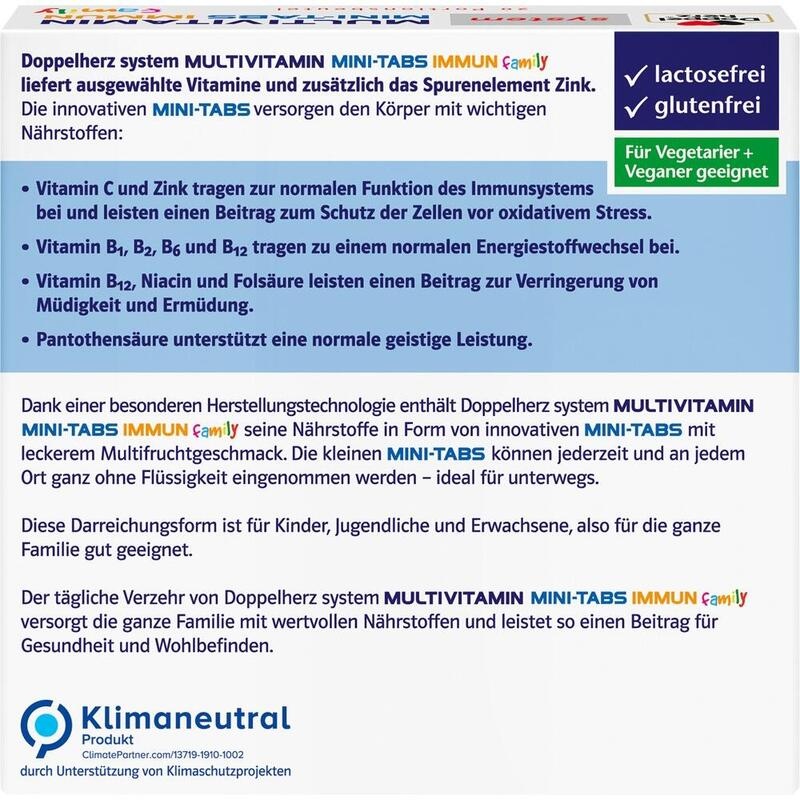 DOPPELHERZ Multivitamin Mini-Tabs family system