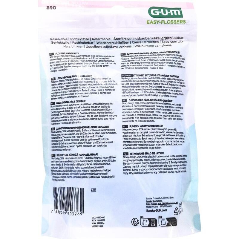 GUM EASY-FLOSSERS Zahnseide inkl.Halter