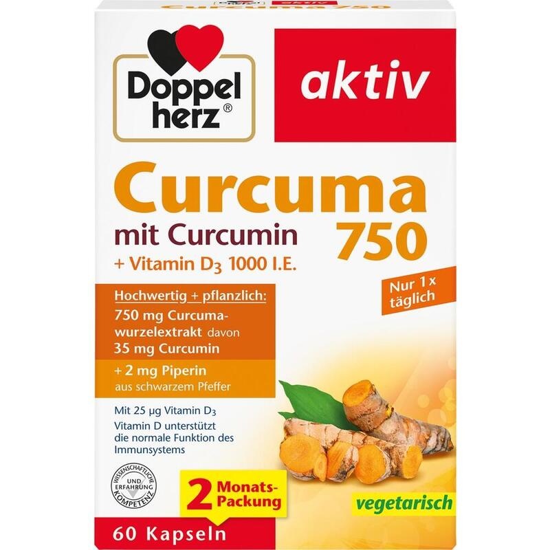 DOPPELHERZ Curcuma 750 Kapseln