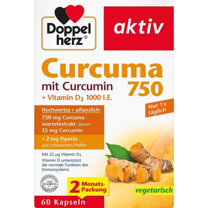 DOPPELHERZ Curcuma 750 Kapseln