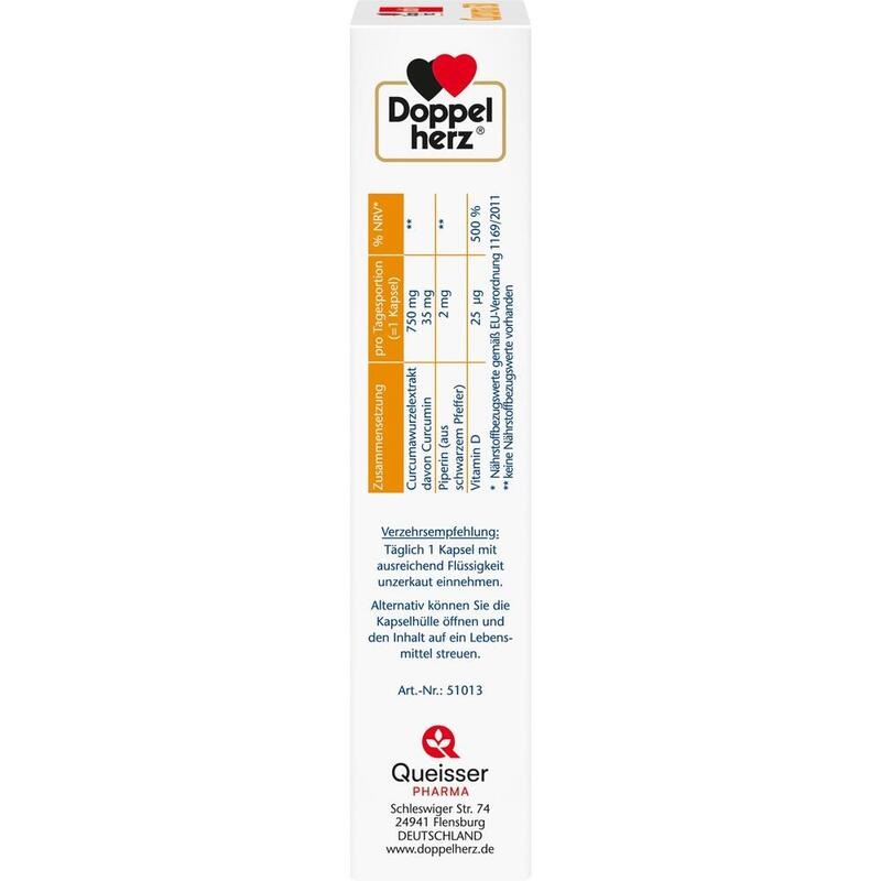 DOPPELHERZ Curcuma 750 Kapseln