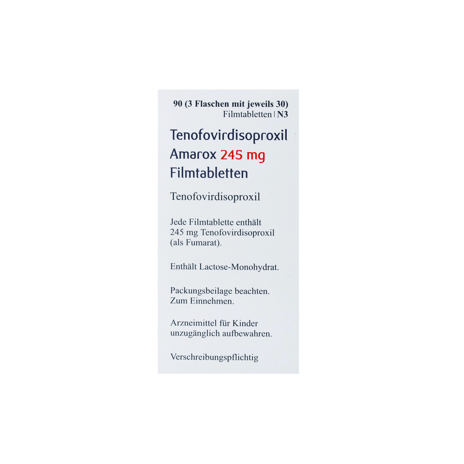 TENOFOVIRDISOPROXIL Amarox 245 mg Filmtabletten