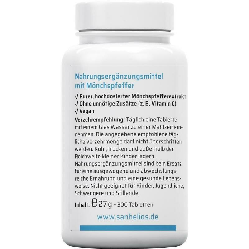 SANHELIOS Mönchspfeffer 10 mg Tabletten