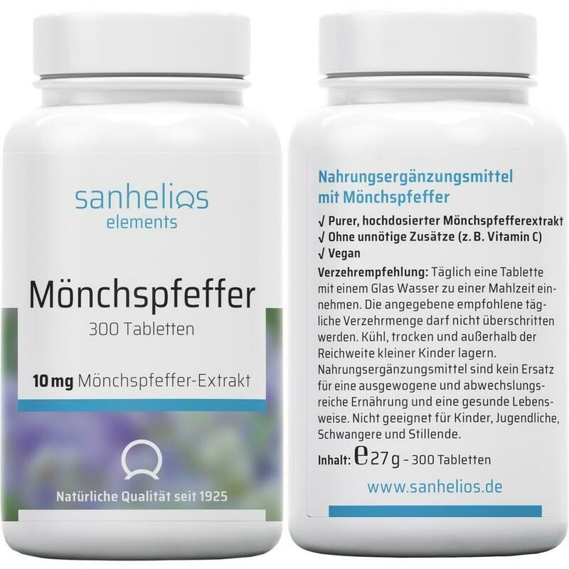 SANHELIOS Mönchspfeffer 10 mg Tabletten