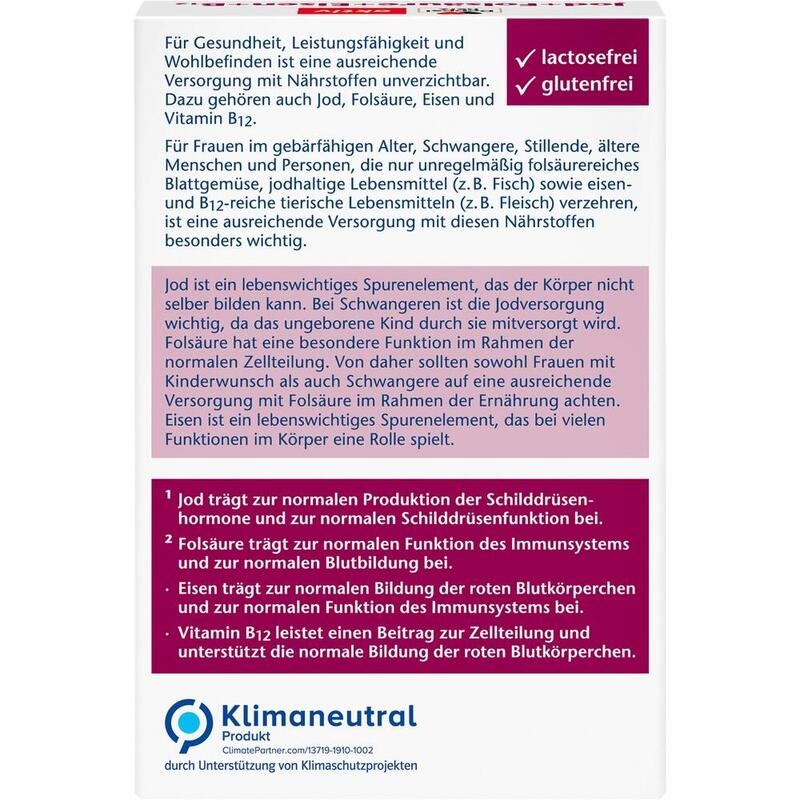 DOPPELHERZ Jod+Folsäure+Eisen+B12 Tabletten