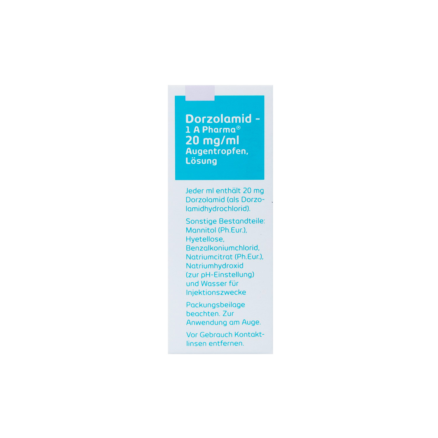 DORZOLAMID-1A Pharma 20 mg/ml Augentropfen Lösung