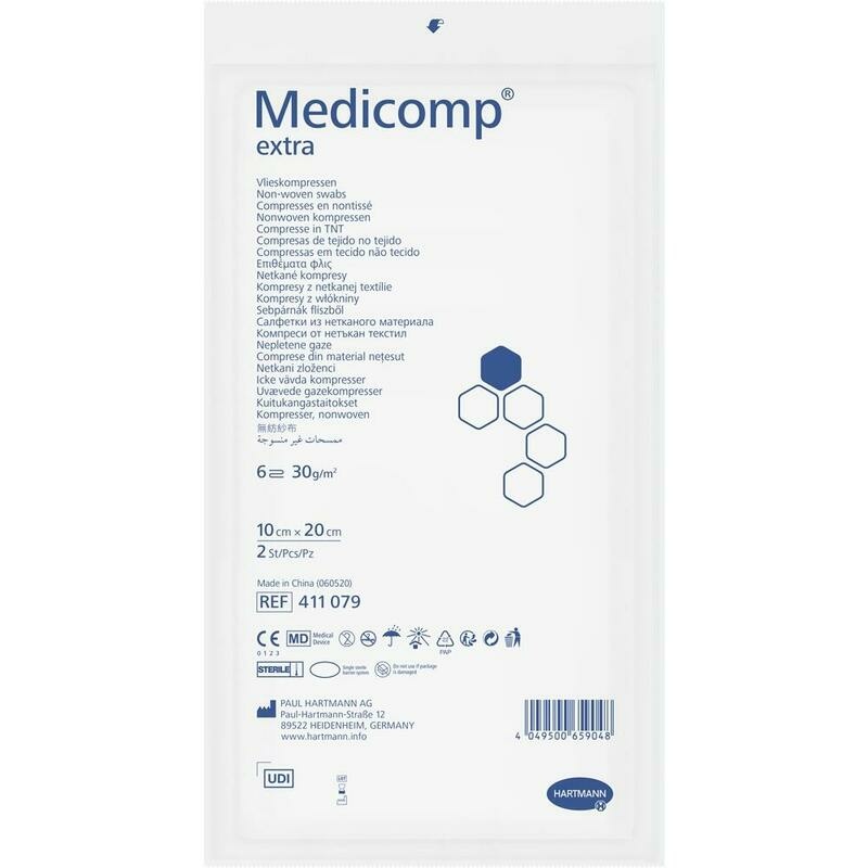 MEDICOMP extra Vlieskomp.steril 10x20 cm 6fach