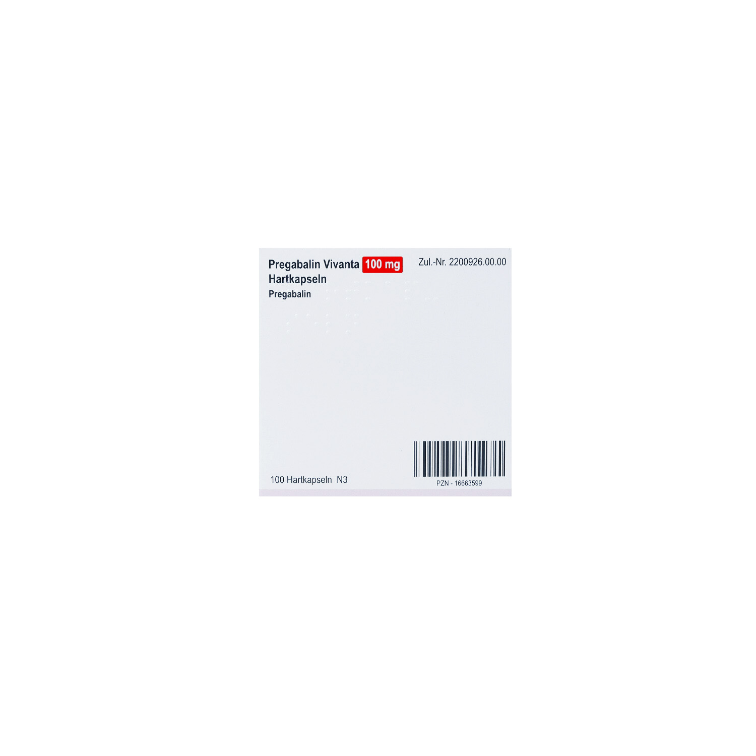 PREGABALIN Vivanta 100 mg Hartkapseln