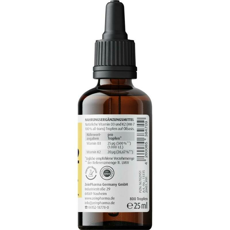 VITAMIN D3+K2 MK-7 Tropfen z.Einnehmen hochdosiert