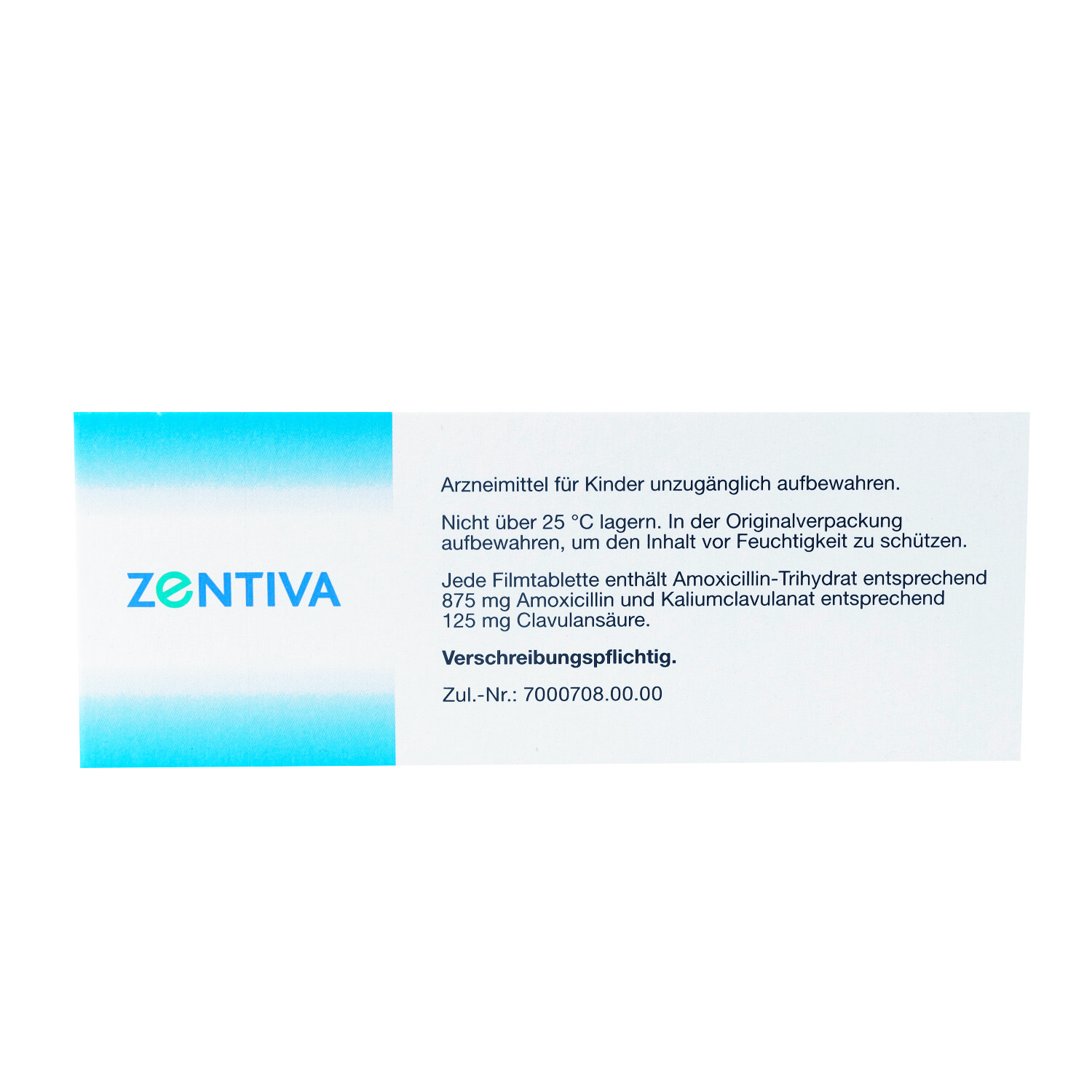 AMOXICILLIN/Clavulansäure Zentiva 875mg/125mg FTA