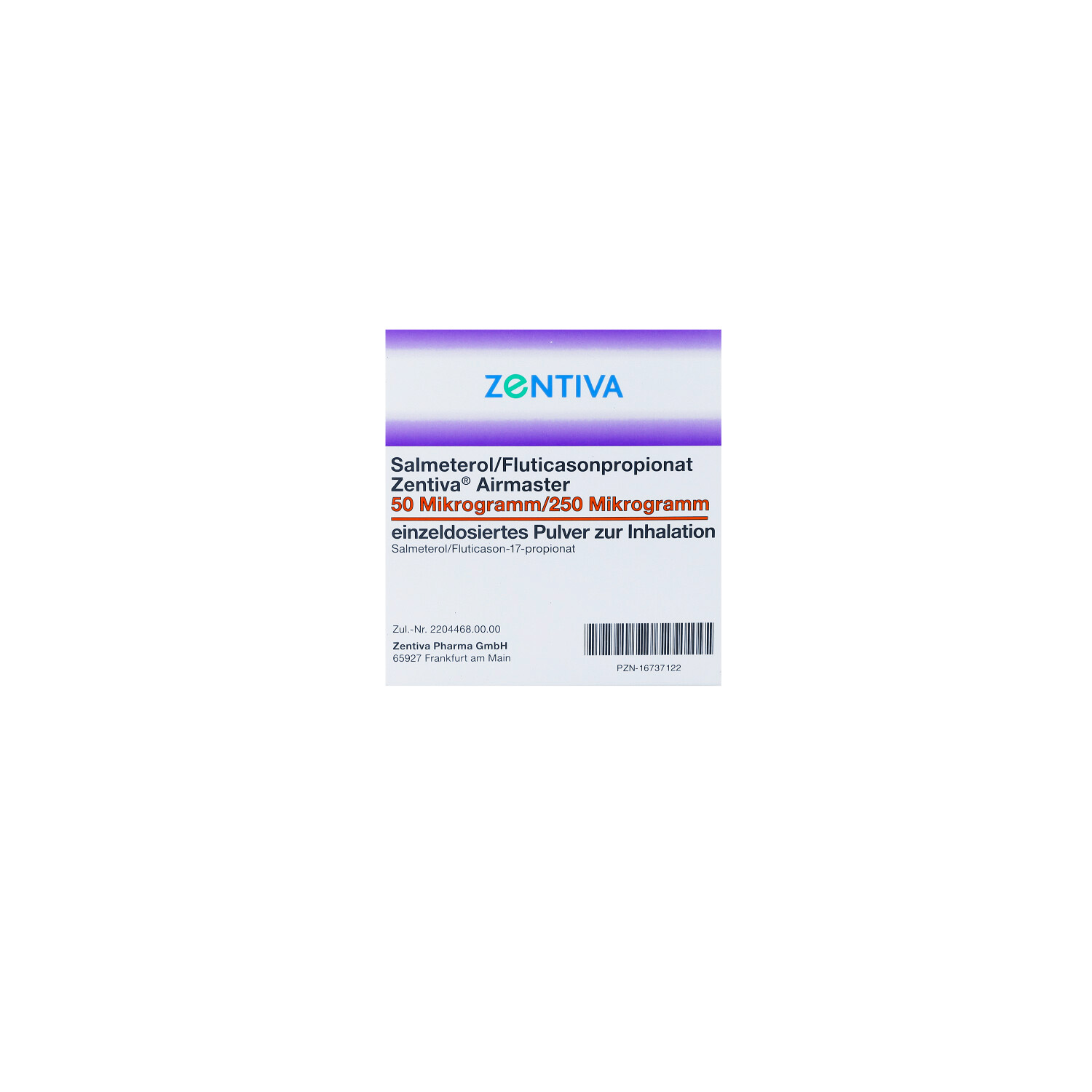 SALMETEROL/Fluticasonpropionat Zen.Air.50/250 μg