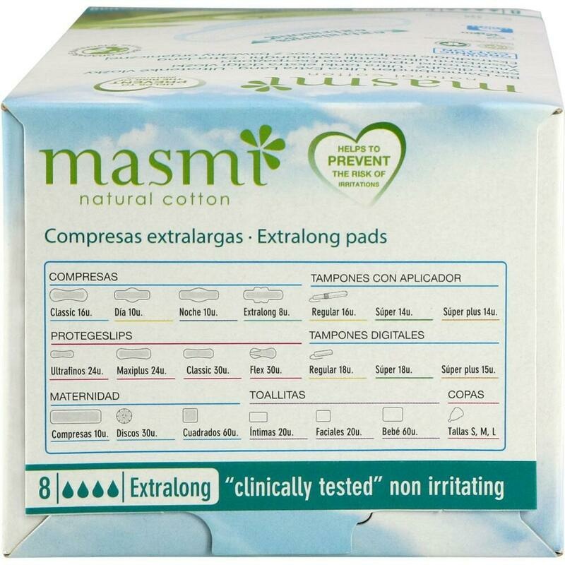 BIO DAMENBINDEN ultra extra lang Baumwolle MASMI