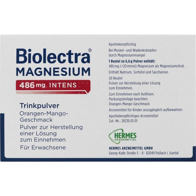 BIOLECTRA Magnesium 486 mg intens Trinkpulver