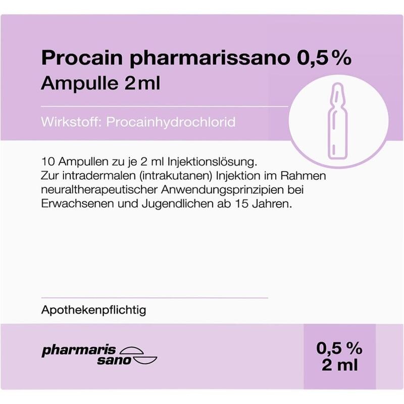 PROCAIN pharmarissano Ampulle 0,5% 2 ml Inj.-Lsg.